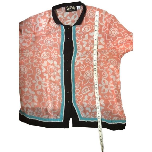 Vintage Bob Mackie 100 percent silk wearable art button down blouse. Size L - Picture 11 of 13